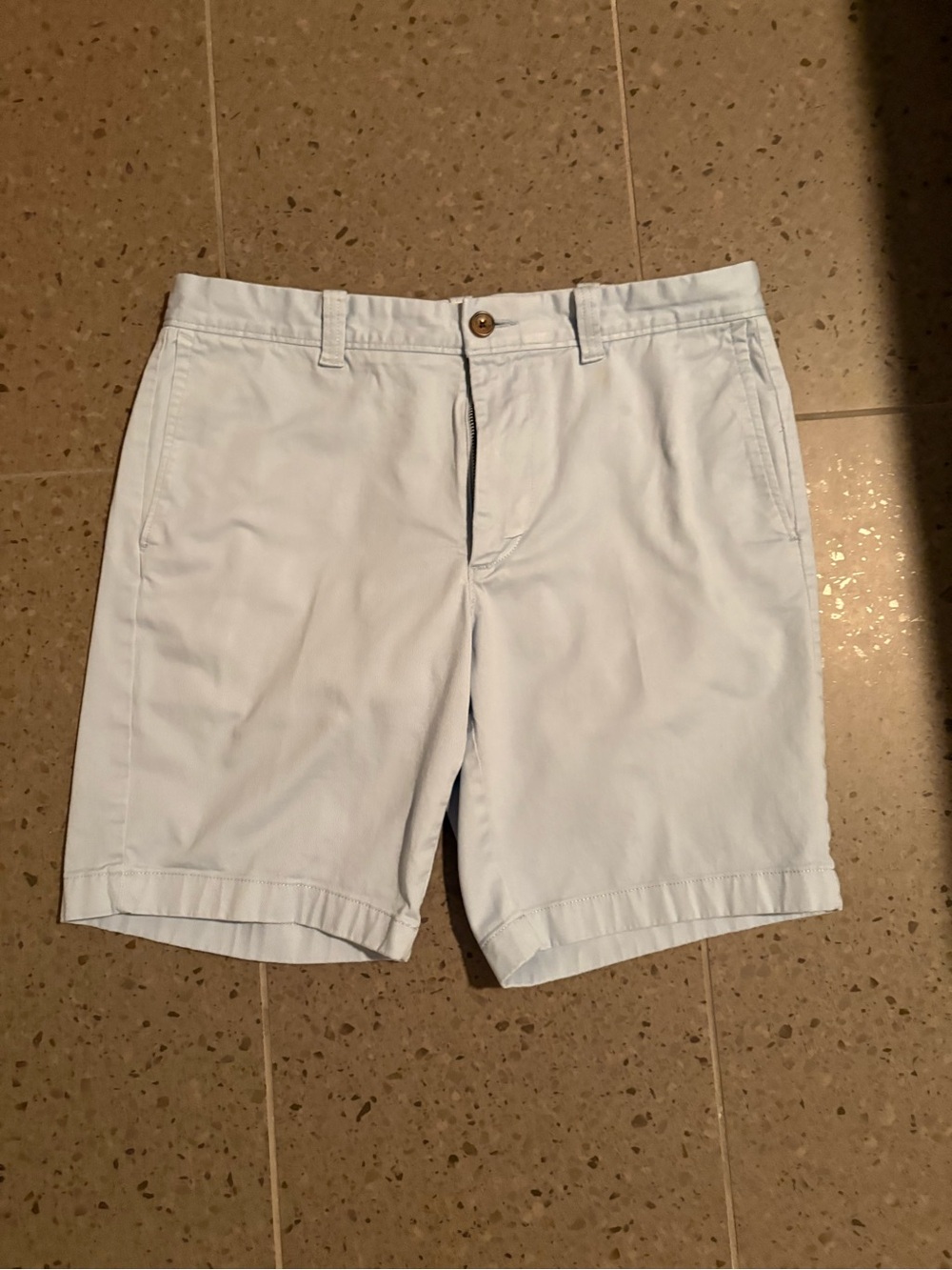 J. Crew Men’s Light Blue Cotton Flat-Front Shorts